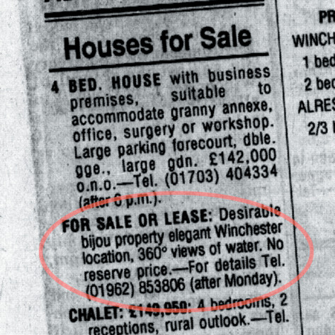 Advert in Property sections of local newspapers